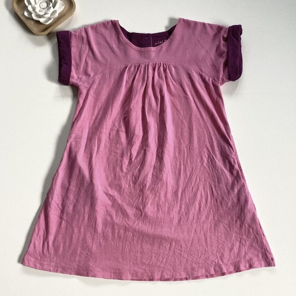 Mini Boden Pink Cuffed Sleeve Dress
